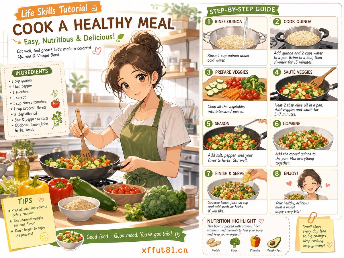 抖荫短视频生活技能动漫-健康饮食教程